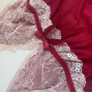 Red Lace Lingerie with Bow